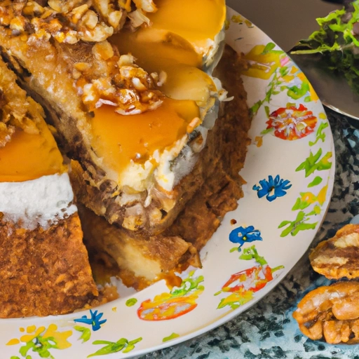 Cake with Walnuts and Marmalade