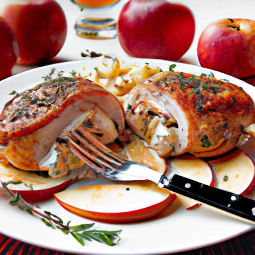 Camembert-filled Pork Chops with Apple Stuffing