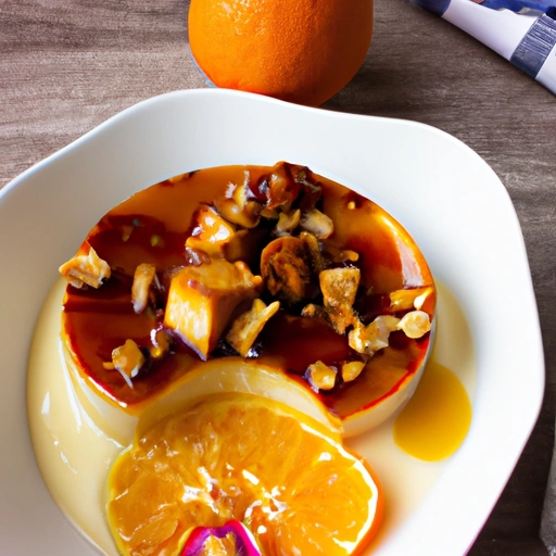 Caramel Custard with Oranges