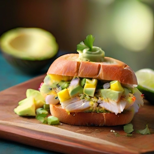 Caribbean Fish Sandwich with California Avocado-Pineapple Salsa