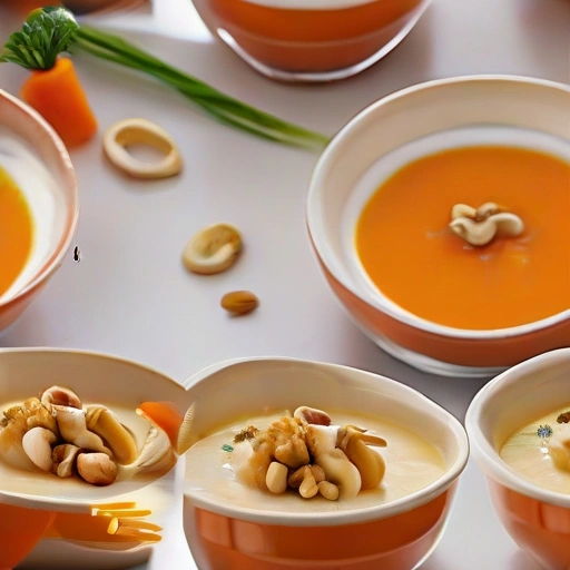Carrot Orange Soup with a Toasted Cashew Garnish