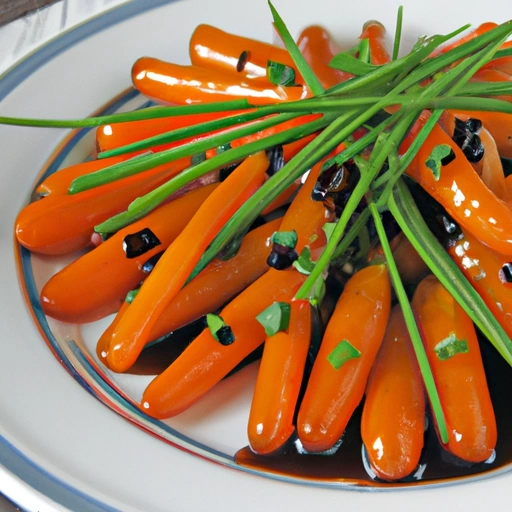 Carrots glazed with Balsamic Vinegar and Butter
