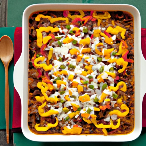 Casserole with Red Peppers and Black Beans