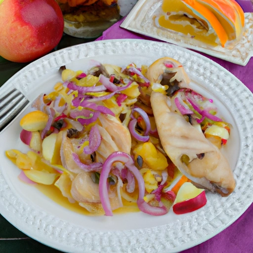 Catfish with Apple-Fennel Salad and Pickled Pearl Onions