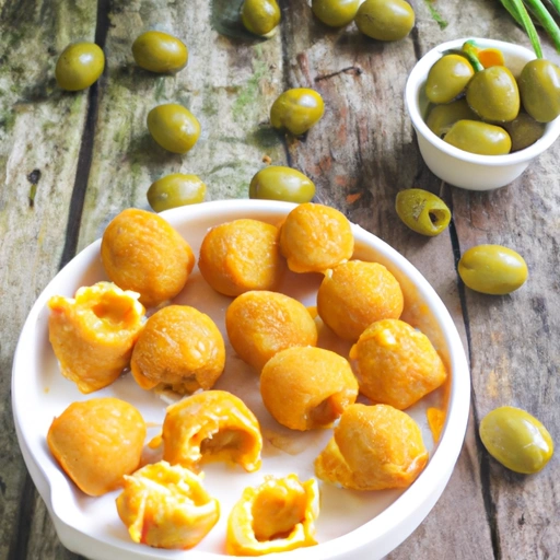 Nadziewane oliwki z serem Cheddar