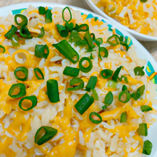 Cheddar Rice with Green Onions