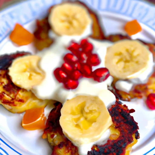 Cheese Latkes with Fruit Topping