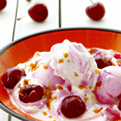 Cherries Jubilee with Vanilla Frozen Yogurt