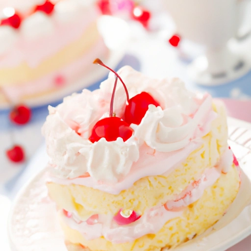 Cherry Cream Angel Cake