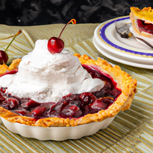 Cherry Pie with Whipped Topping