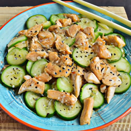 Chicken and Cucumber Cold Salad