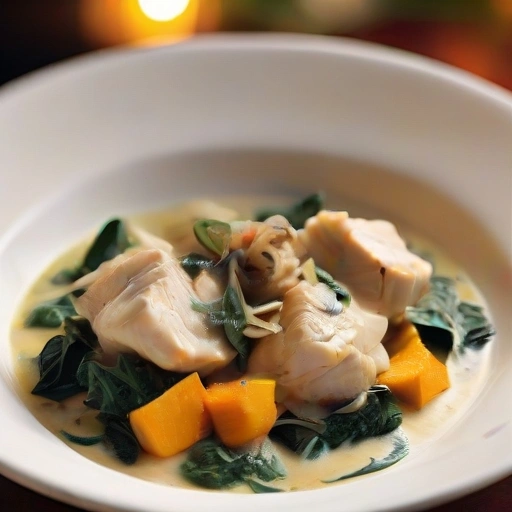 Chicken and Greens in Coconut Milk