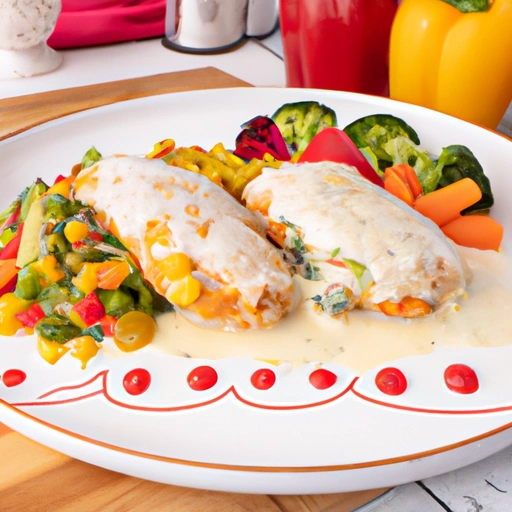 Chicken Cordon Bleu with Vegetables for Two