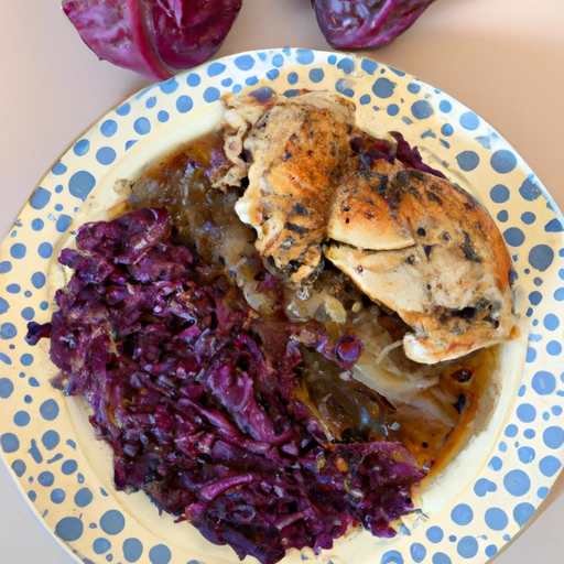Chicken Fricassee with Red Cabbage