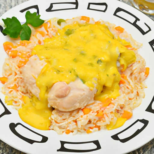 Chicken Hollandaise with Vegetable Rice
