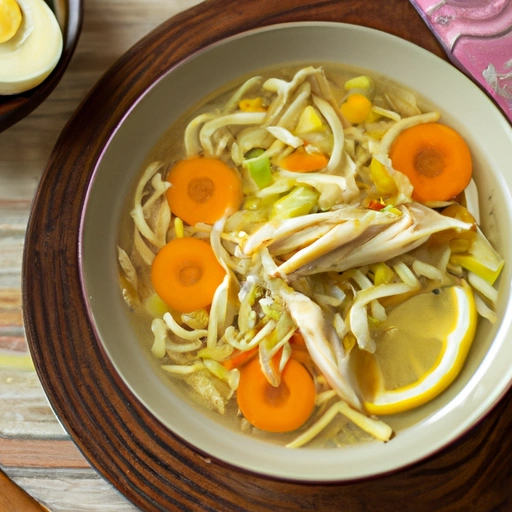 Chicken Noodle Soup with Apple
