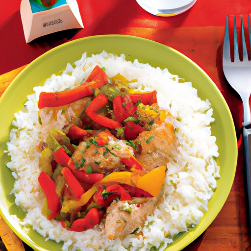 Chicken Oregano with Sweet Peppers and Rice