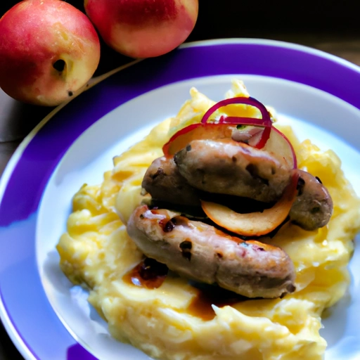 Chicken Sausage and Apples with Mashed Potatoes