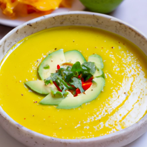 Chilled Yellow Pepper Cilantro Soup