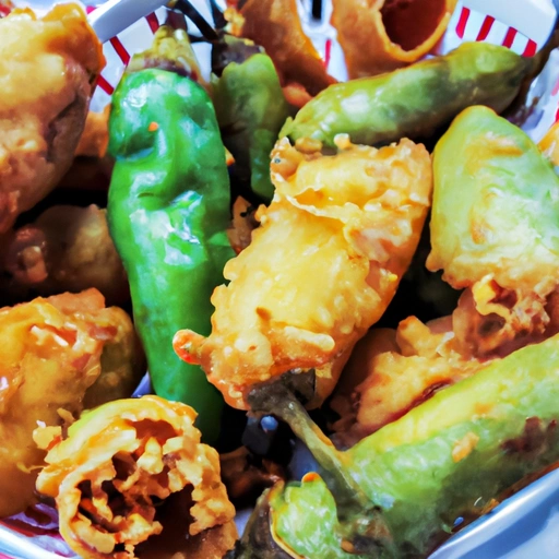 Chinese Deep-fried Stuffed Green Peppers