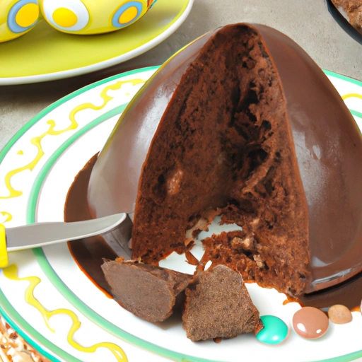 Ciasto czekoladowe w kształcie jajka wielkanocnego
