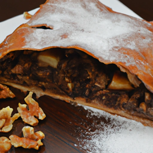 Chocolate Nut Apple Strudel