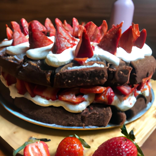 Chocolate Strawberry Port Cake
