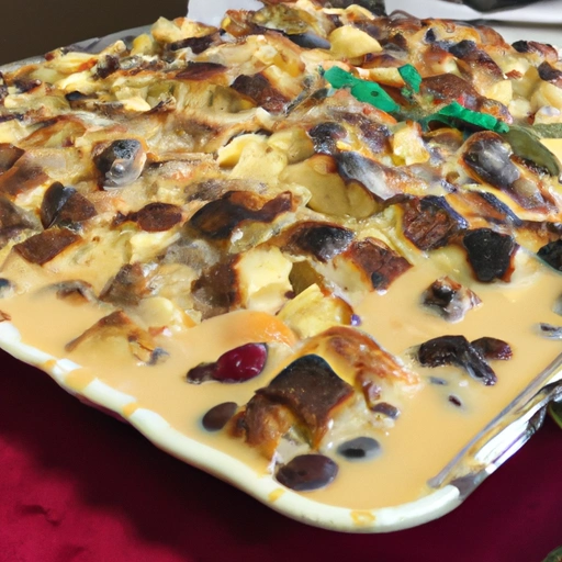 Church Potluck Biały Pudding Chlebowy z Białą Czekoladą