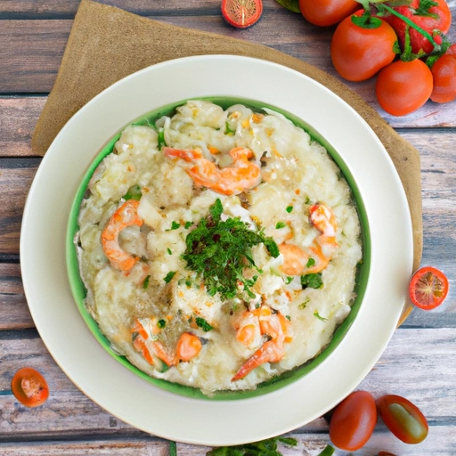 Cilantro Cream Risotto with Shrimp