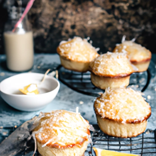 Coconut Lemon Syrup Muffins