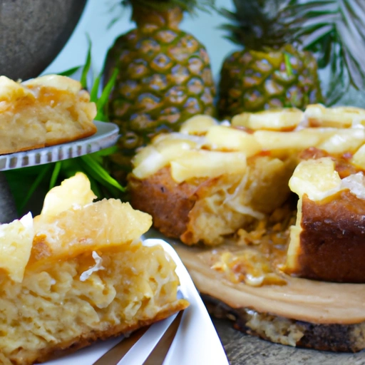 Ciasto ananasowe z orzechami macadamia i kokosem