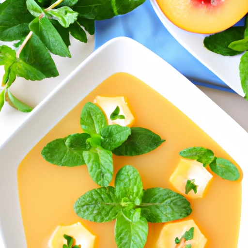 Cold Peach and Cantaloupe Soup