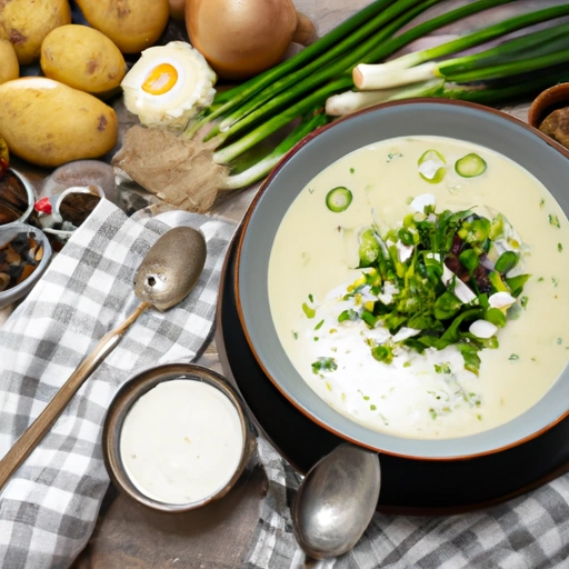 Zimna zupa Vichyssoise (z ziemniaków i porów) autorstwa Sy