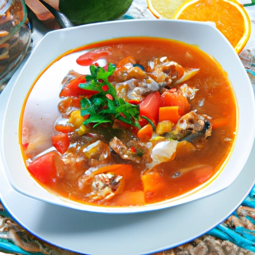 Zupa z koncha w stylu haitańskim