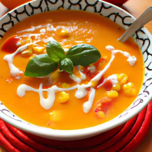 Zupa z kukurydzy i pomidorów