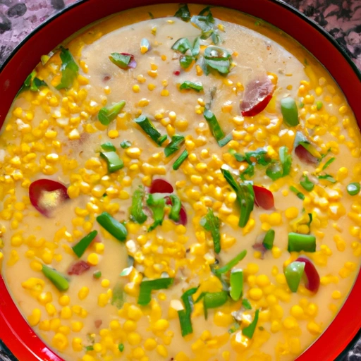 Zupa kukurydziana w stylu tybetańskim