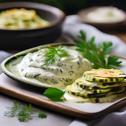 Courgettes in a joghurt sauce