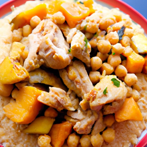 Couscous with Curried Chicken and Chickpeas