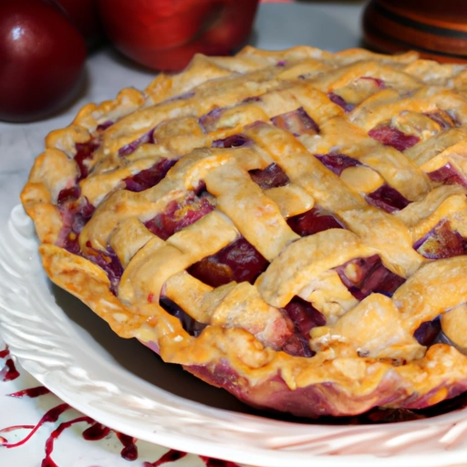 Cranberry apple pie with soft gingersnap crus