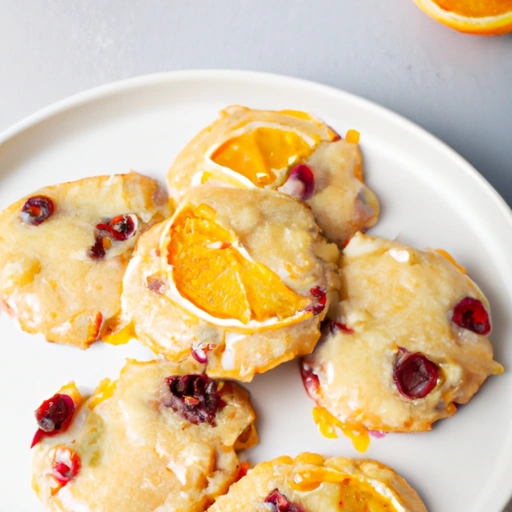Cranberry Cookies with Orange Glaze