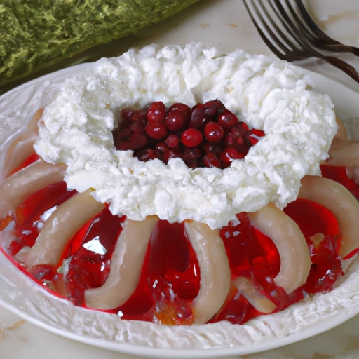 Cranberry Ring Mold with Apple-Pecan Salad Filling