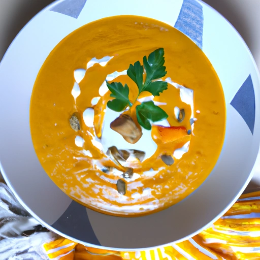 Kremowa zupa z dyni z dodatkiem przypraw