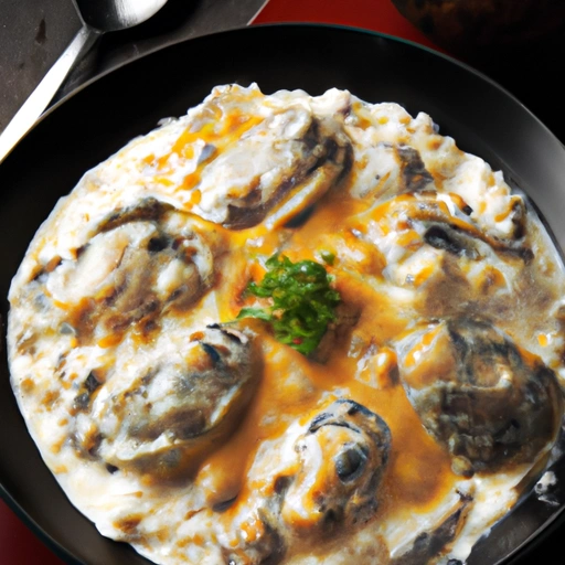 Creamed Oysters on Rice