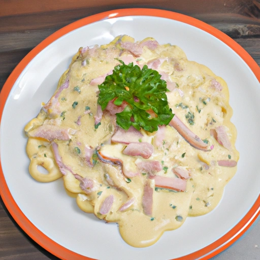 Creamy Alfredo Sauce With Veggie Ham