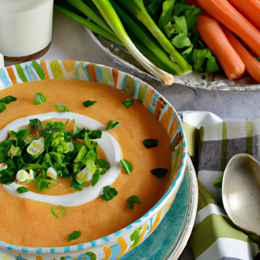 Kremowy zupa marchewkowa