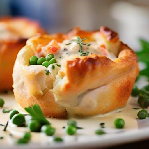 Creamy chicken popovers