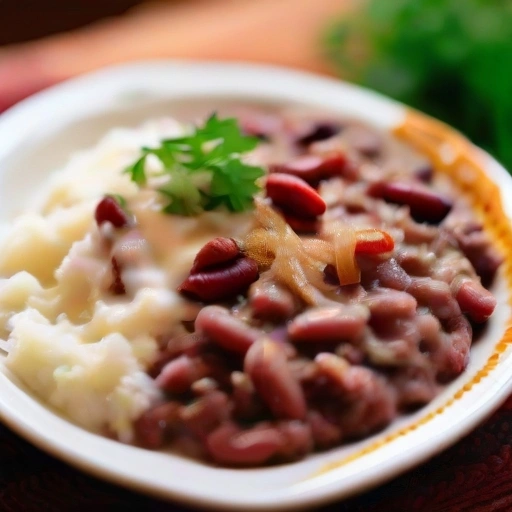 Creamy Red Beans and Rice with Caramelized Onions