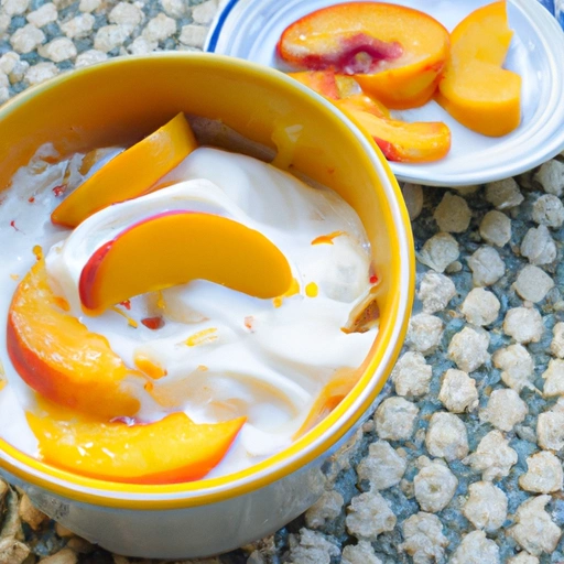 Crème Fraîche with Peaches