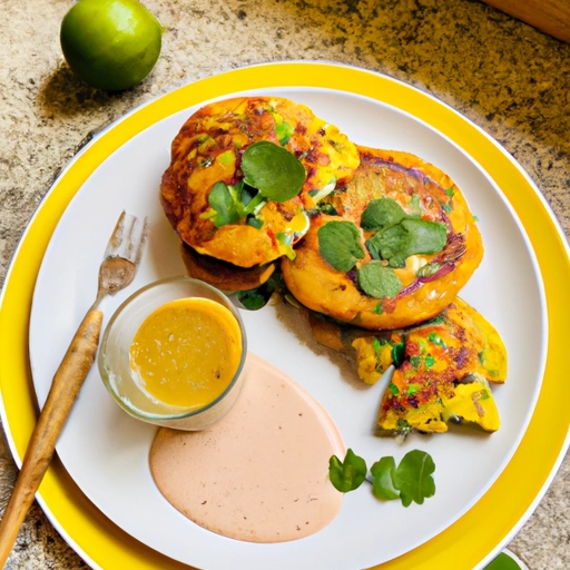 Crispy Corn Cakes with Two Sauces