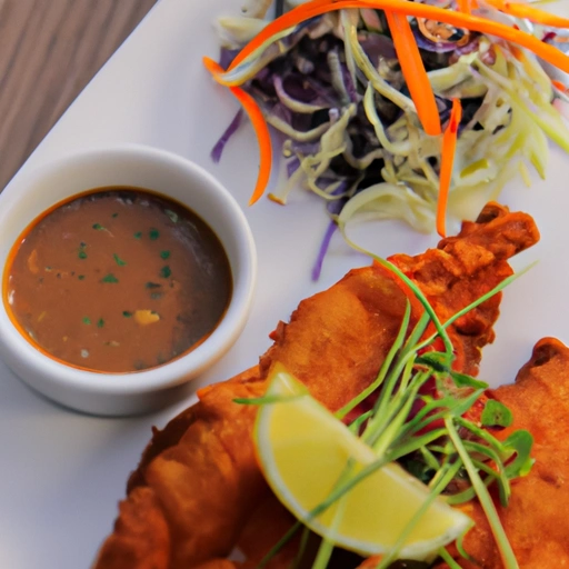 Crispy Glazed Catfish with Sunflower Slaw